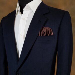 New - Men's Brown Satin Pre-Folded Pocket Square Insert